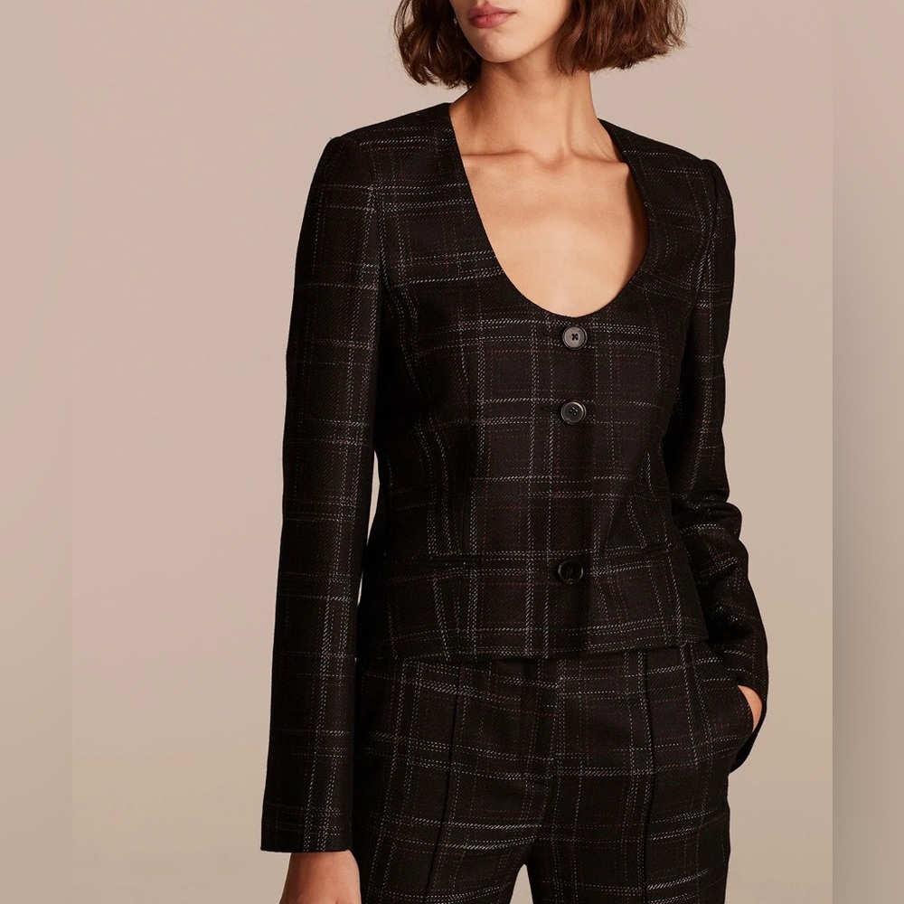 Rebecca Taylor U-Neck Wool-Blend Jacket